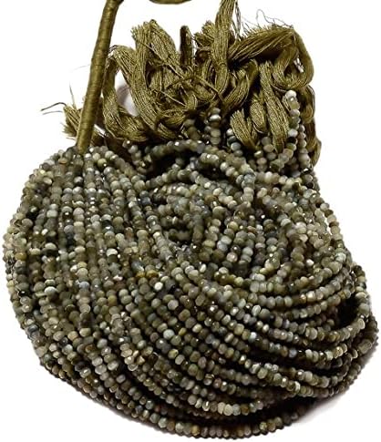 5 Strands 3.5mm Cats Eye Beads, Faceted Rondelles Beads, Cats Eye Rondelles, 3mm Gemstone Beads 13.5 Inch Strand