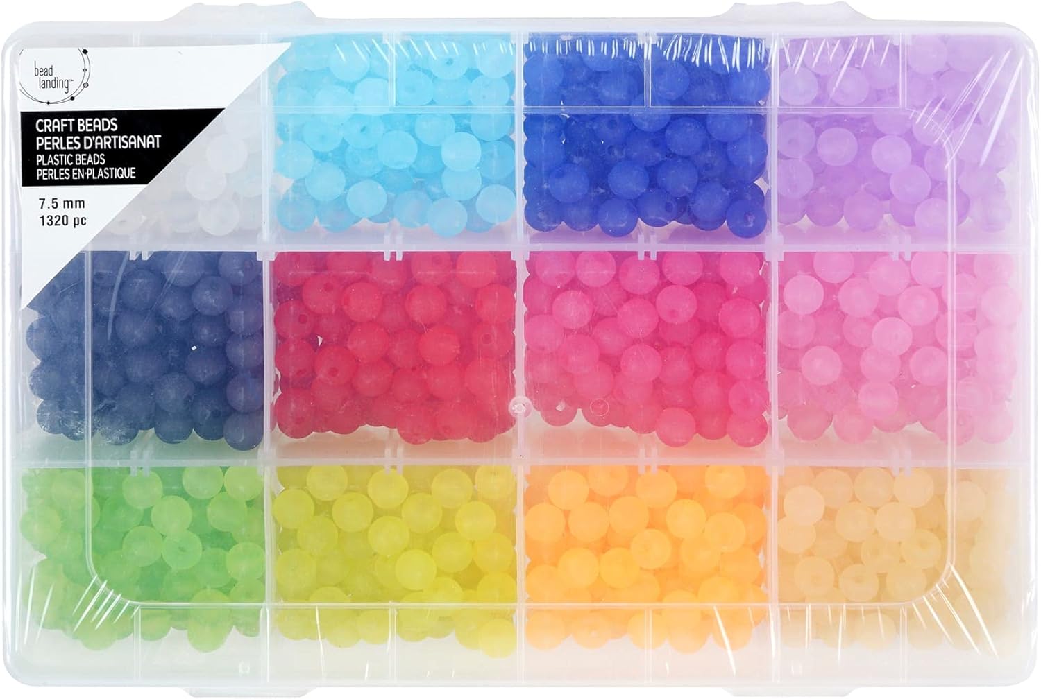 Bead Landing Matte Acrylic Craft Beads Set, 7.5mm, 6 Pack