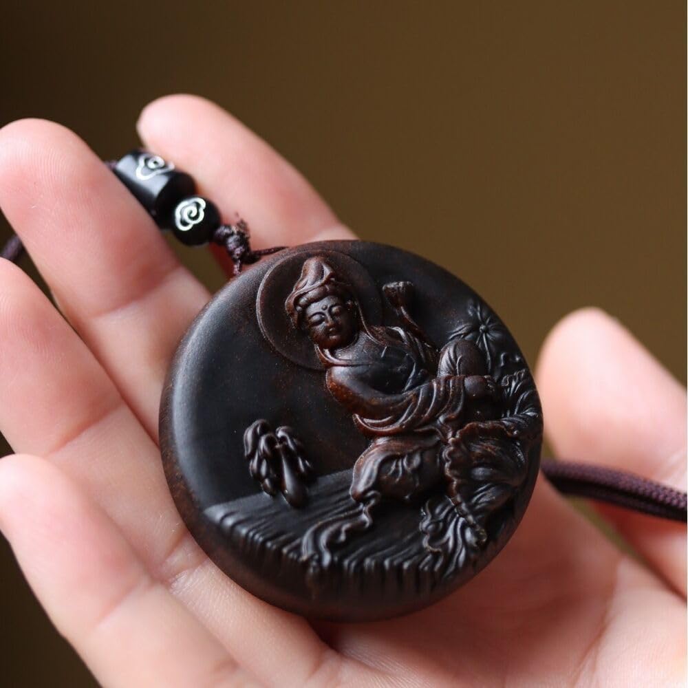 Agarwood Brunei Black Chess Agarwood Guanyin Car Pendant Buddha Beads Rosary Beads