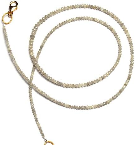 16.5 inch strand natural white diamond 1.7-2.5 mm rondelle faceted beads - sale - natural super white diamond beads necklace 16.5