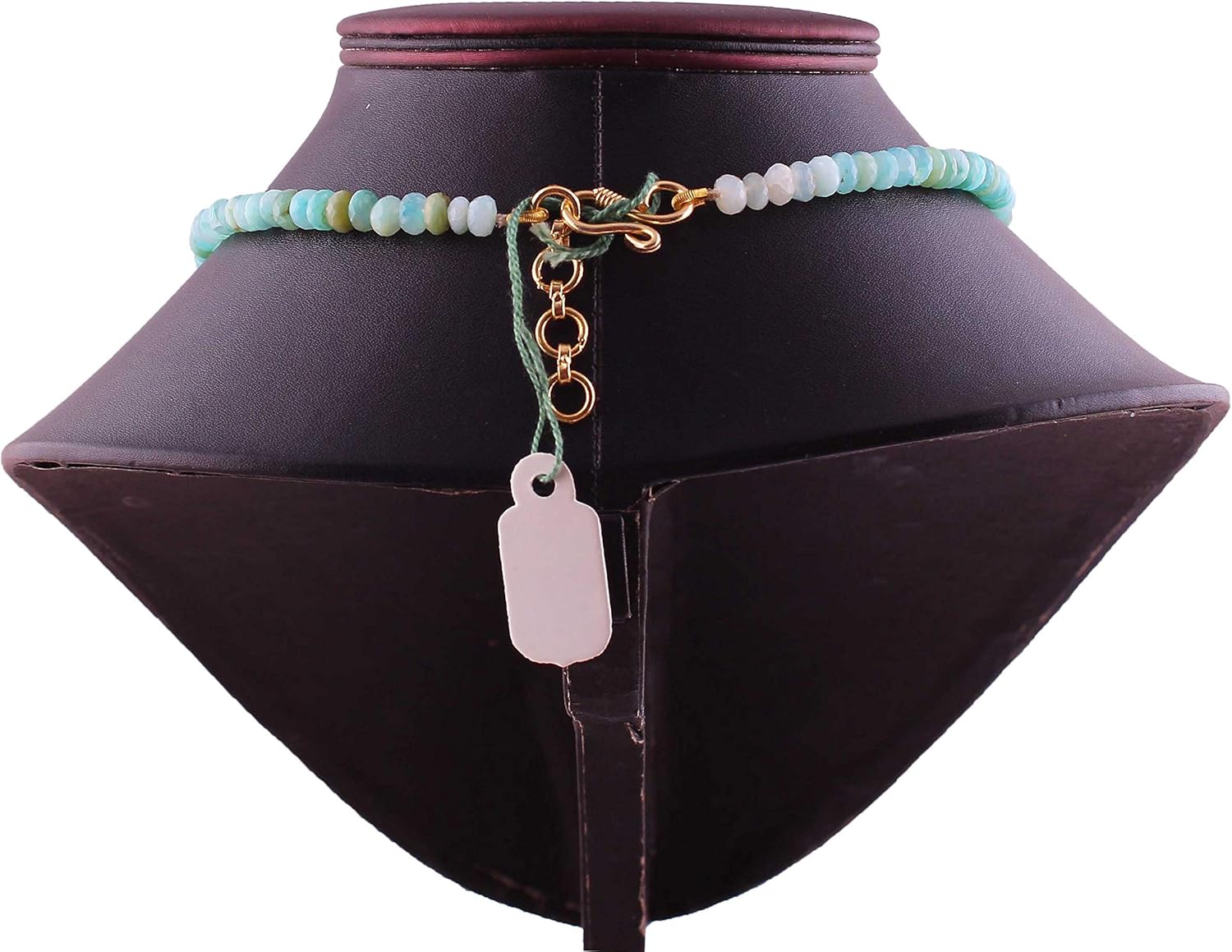 Natural Gemstone Blue Opal Faceted rondelle Beads Necklace for Women | 17 inch Gemstone Necklace|5 mm Loose Beads for Jewelry Making | Healing Beads Necklace