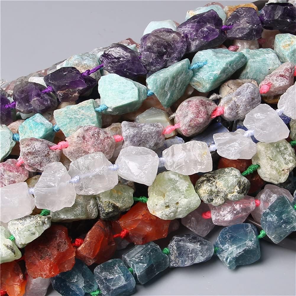 Crystal Beautiful Crystal 20-30MM Natural Rough Crystal Freeform Cut Nugget Multicolor Chips Loose Beads Raw Stone for Jewelry Making Necklace Art Supply Home Collections (Color : Tea Quartz, Size : 2