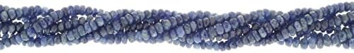 Cornflower Blue Sapphire 4mm Hand Faceted Rondelles 16