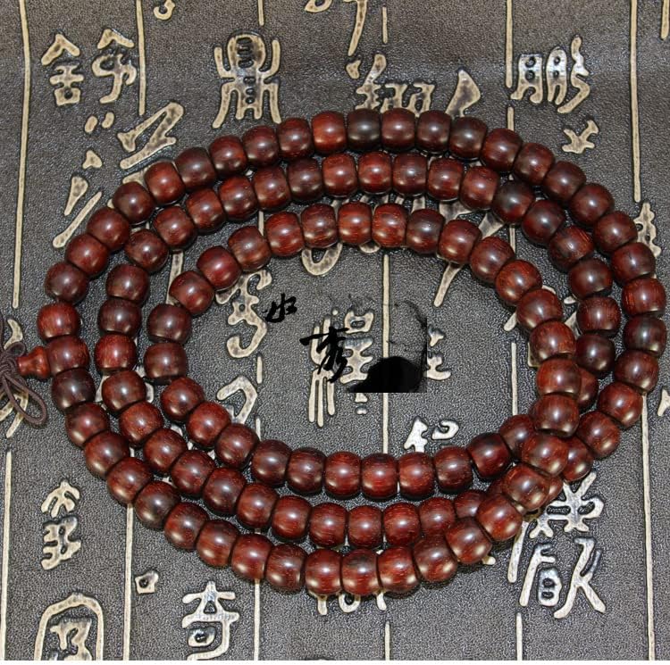 印度小叶紫檀同料顺纹 藏式珠8*10 7 * 96 * 8佛珠手串(同料顺纹6*8)