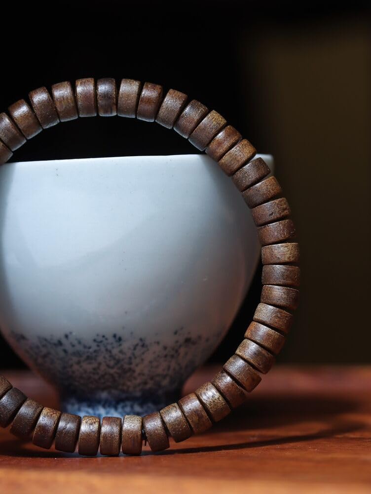 Agarwood Nha Trang White Chess Agarwood Skewer 4 * 7mm Buddha Bead Rosary Bead Submerged