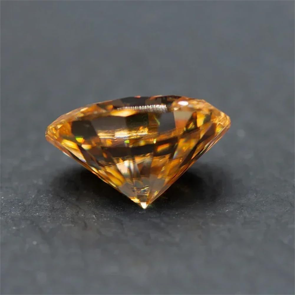 Moissanite Stone Champagne Color Oval Shape Charms Beads Vvs1 With GRA Necklace Rings Materials