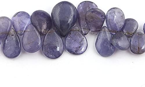 Big Halloween Sale 1 Strand Excellent Quality Tanzanite Smooth Pear Drop Briolettes - Tanzanite Beads 8mmx6mm-16mmx9mm 8 Inches SB1694