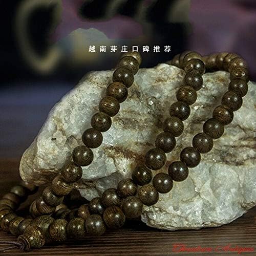 GLW Vietnam Nha Trang Agarwood Aloewood 8 Mm 108 Mala Meditation Prayer Beads #1550