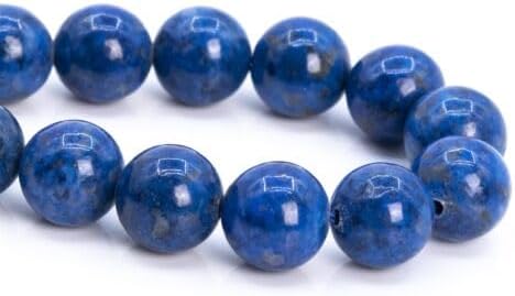 Full Strand 10MM Genuine Natural Denim Blue Lapis Lazuli Beads Grade AA Round Loose Beads Fast Free Supply