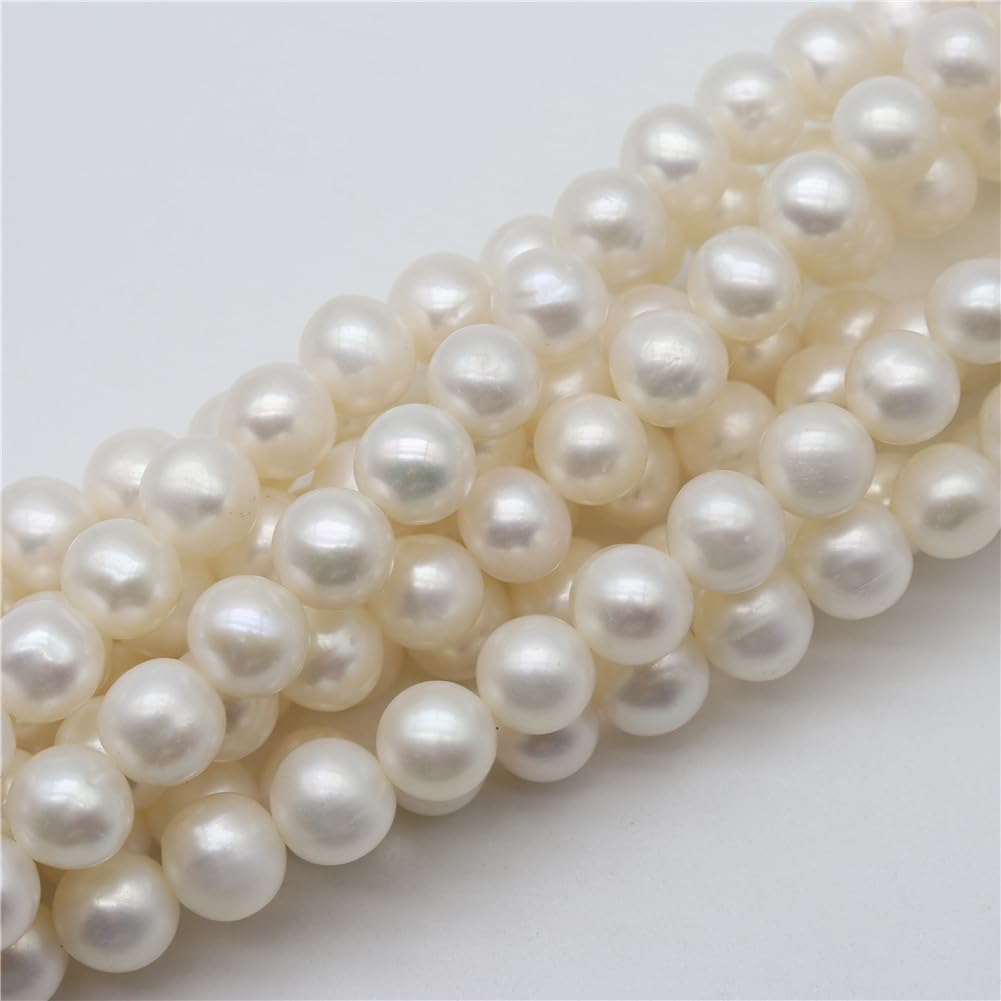9Mm-10Mm Natural Freshwater Pearls Beads Rice-Shaped Circular Flat-Shape Irregular Beads for Jewelry Making Shape 3 100 Pieces