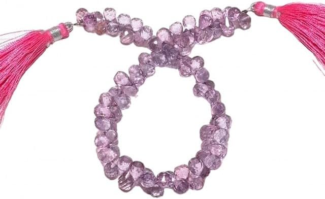 Coated Crystal Bead, Micro Faceted Briolette Beads, Tear Drop Beads Amethyst Color 8x12mm Beads, 6 Inch lot of 5 Strands Chik-STRD- 91145