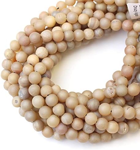 13 inch Strand of Natural gem Electroplated Peach, 8 mm Round Smooth Beads for DIY Jewelry Making. | Beads_03629