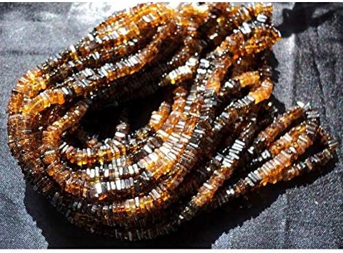 LOVEKUSH LKBEADS Tourmaline, 5 Strands, Petro Tourmaline Heishi, Tourmaline Beads, 4mm Beads Code-HIGH-50549