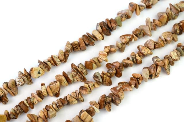 Natural Picture Jasper Chip Beads 32” Jewelry Making 25 Strand CHIK-STRD-87316