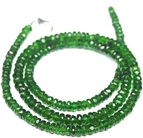 1 strand green diopside rondelle faceted 18'' long strand gemstone beads, jewelry supplies for jewelry making, bulk beads, for meditation jewellery gemstone 4.5mm