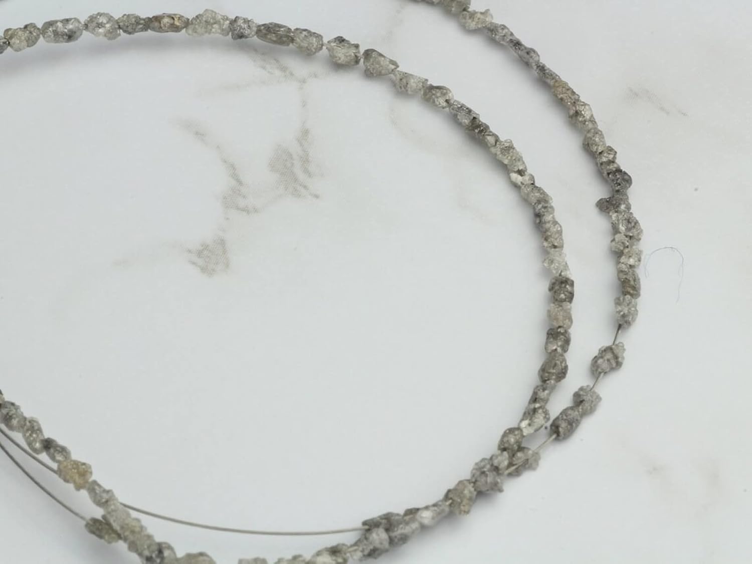 1 Strand Gray Diamond 3x2mm Faceted Chips Beads Natural Precious Diamond Beads 16