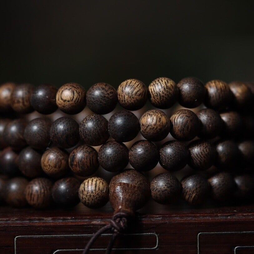 Agarwood Natural Brunei Old Material Agarwood 6mm*108pcs Strings Buddha Beads Rosary Bead