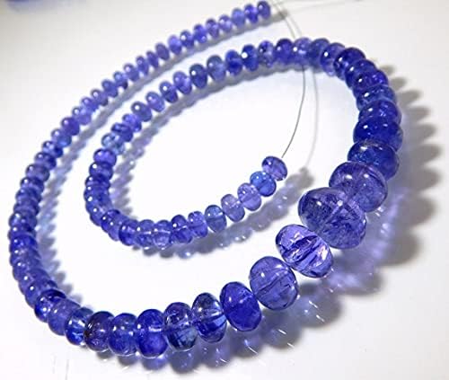 Tanzanite Smooth Beads Rondelle Shape 9.5x5.mm 8