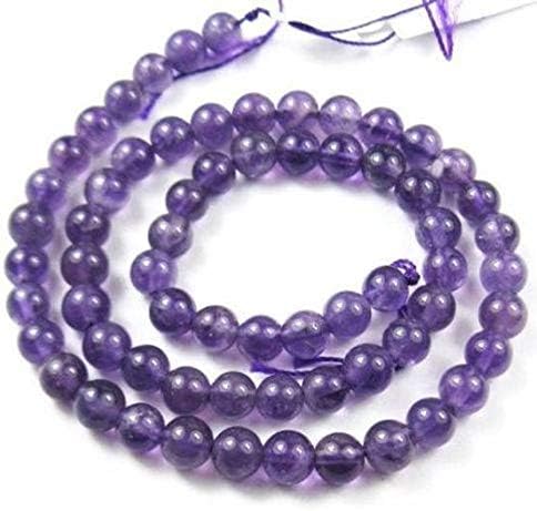 African Purple Amethyst Smooth Round Ball Gemstone Craft Loose Beads Strand 350 Pcs 5mm Code-HIGH-1754