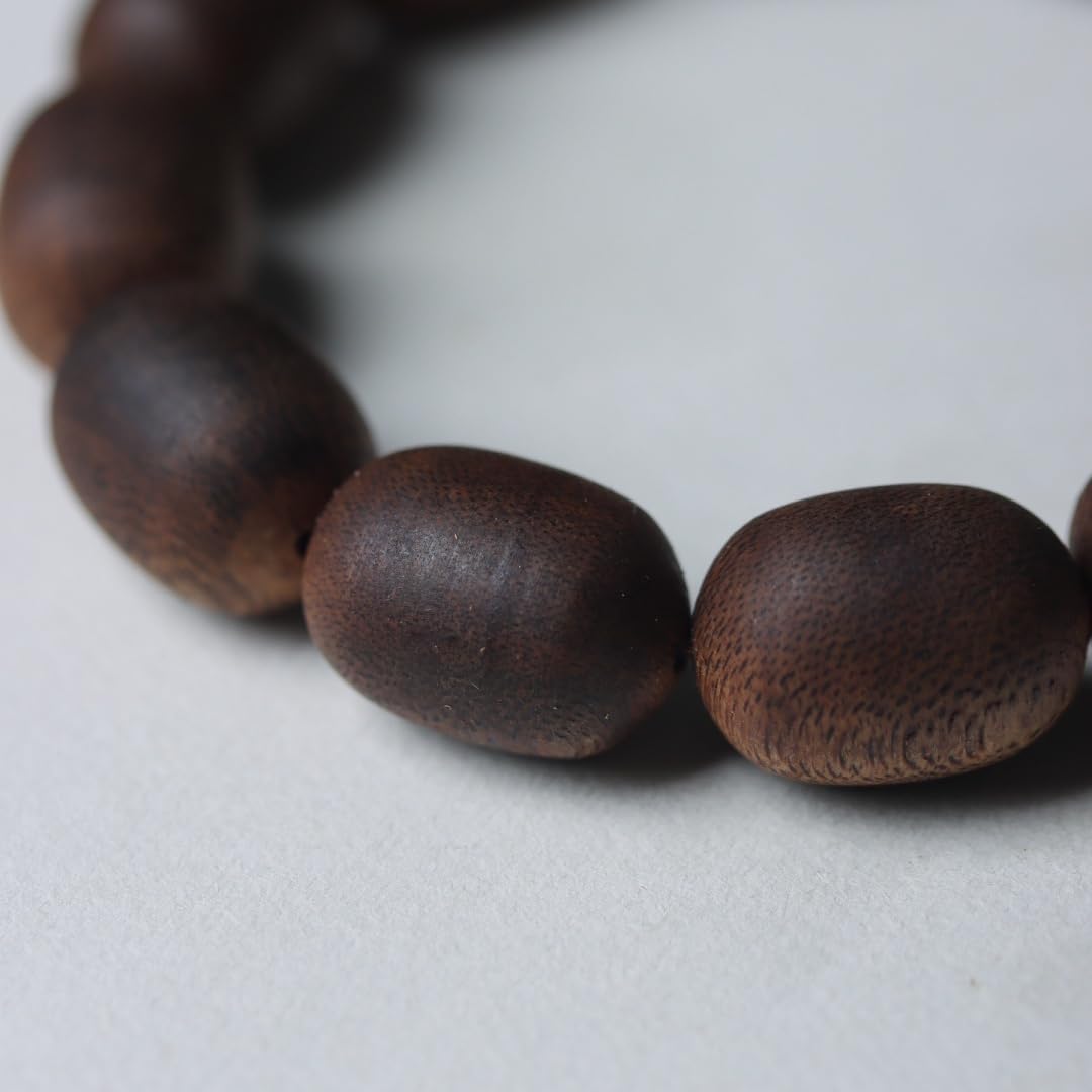 Hainan Green Agarwood Jujube Beads - Fully Matured Honey-Formed Floral Honey Sweetness 1.4×1.6×12mm Sink-Grade