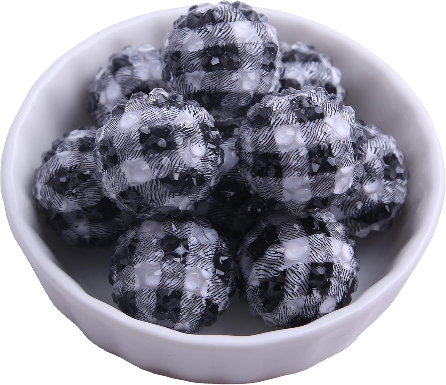 Davitu Kwoi vita 100pcs A lot 20mm Loose Round Chunky Basketball Resin Rhinestone Ball Beads for Bubblegum Necklace Jewelry| | - - (Color: ab Color, Item Diameter: 20mm 100pcs per Bag)
