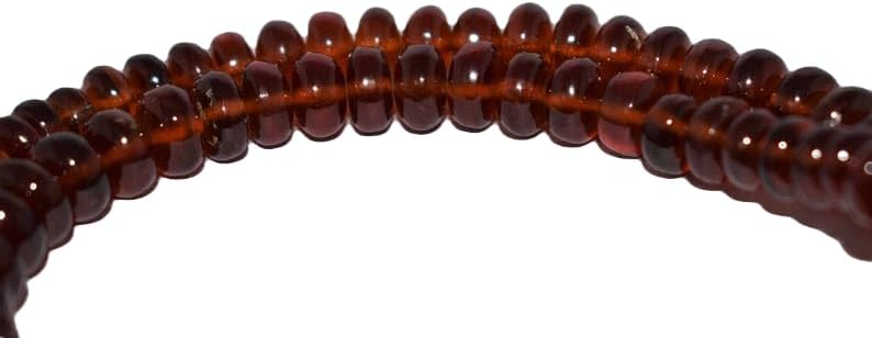 13 inch Strand of Natural gem Orange Hessonite Garnet, 5-8mm Rondelle Smooth Beads for DIY Jewelry Making. | Beads_05951