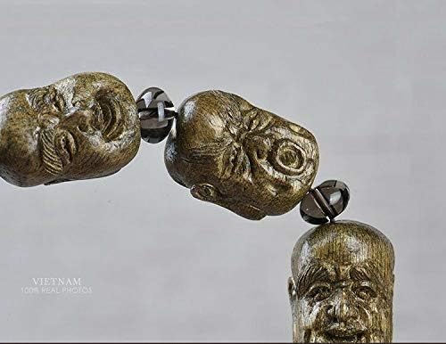 GLW Indonesia Genuine Natural Wild Agarwood Buddha Malas Prayer Beads 8 * 6mm #4704