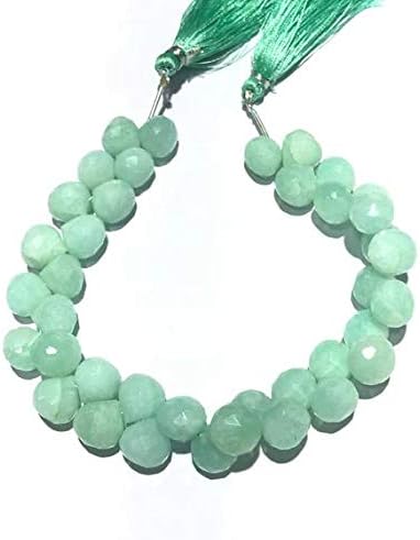 Amazonite Beads Onion Shape 9.5 to 11 mm Natural Amazonite Onion Shape Beads Faceted Loose Amazonite Gemstone Beads Full 8
