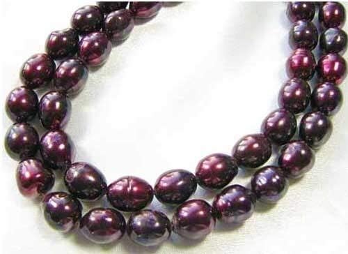 Stunning Black Cherry Freshwater 11x10 to 13x10mm Pearl Strand 109446 for Jewelry Making