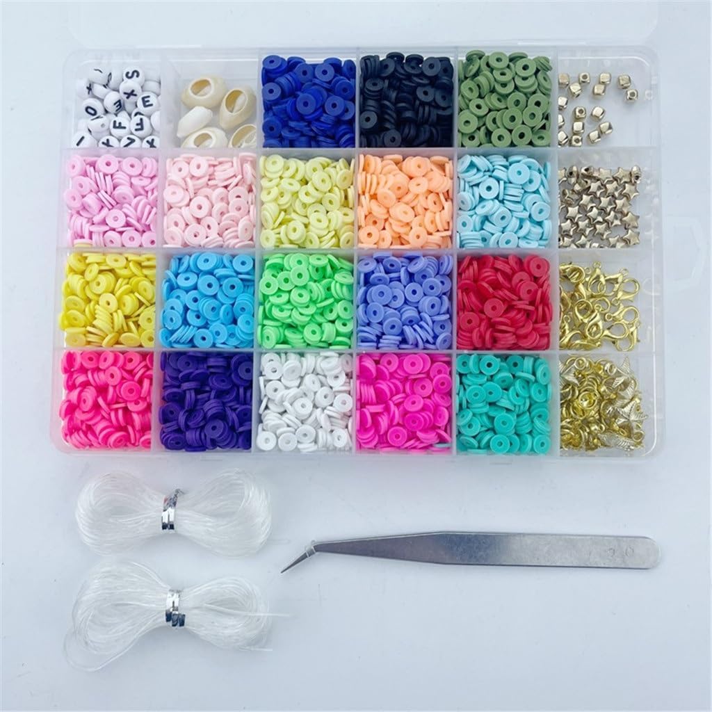 4800 6mm Clay Beads Polymer Set Handmade Jewelry Bracelet DIY Accessories