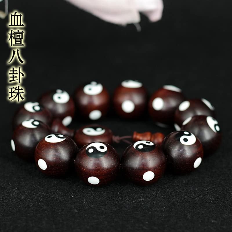 赞比亚小叶紫檀八卦葫芦款血檀20男女士文玩佛珠手串(血檀八卦葫芦款)