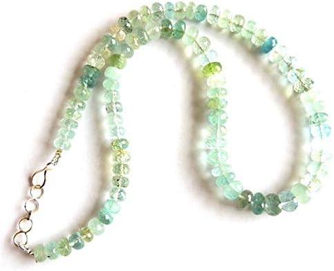 LOVEKUSH LKBEADS Aquamarine Rondelle Faceted 17 Inch Long Long Strand 6-9mm Handmade Beads Fine Cut Code-HIGH-68131