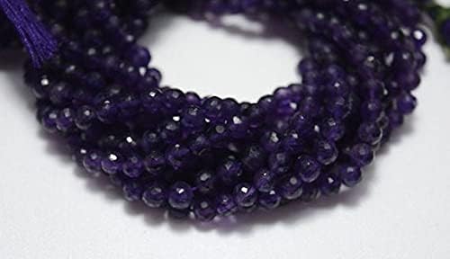 10 Strands, Amethyst Rondelle Beads, Amethyst Gem Stone, 4.5mm Beads, Faceted Rondelle, Gemstone Beads, 13.5 Inch