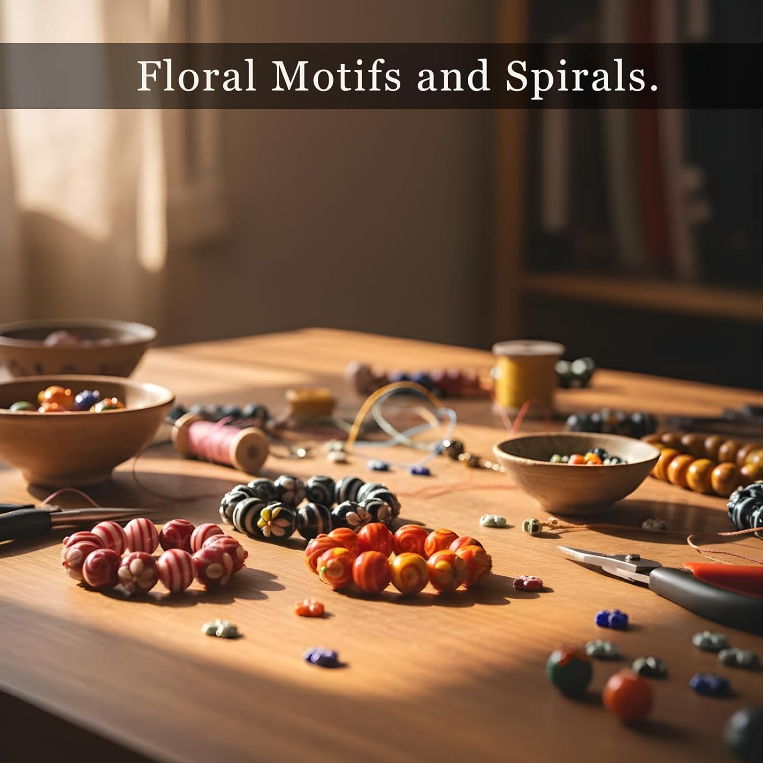 Handcrafted Black Lampwork Glass Beads | Multi-Shape Fancy Assorted Beads for Jewelry Making | Available in 10 Strands | Ideal for Bracelets, Necklaces & DIY Craft.