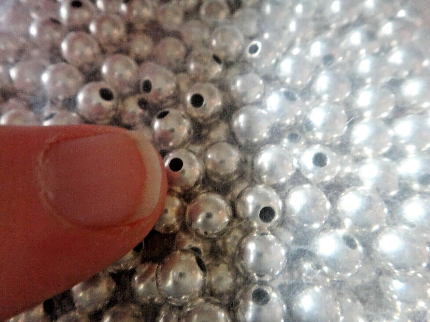 New 20 Sterling Silver 6mm Diameter Plain Round Beads 1.5mm Hole for stringing CII4616SEE