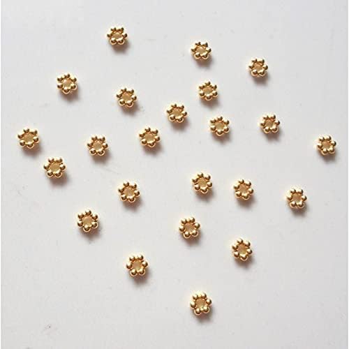 Solid 22K/18K Yellow Fine Gold 3 MM 70 Pieces Spacer Beads For Personalized Jewellery And Jewellery Customization