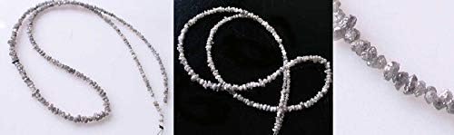 22cts Natural Platinum Druzy Diamond Bead Strand | 2.25x2x1.4mm to 4.25x2x3mm | for Jewelry Making