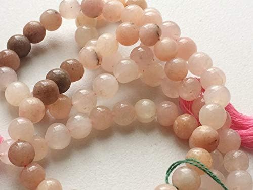 7 inch Strand Natural Pink Cats Eye 7-8 mm Round Smooth Beads for Jewelry Making - Pink Cats Eye Stone, Cats Eye Round Beads, Chrysoberyl rondelle Beads, 7-8mm Beads, 7 inch Strand