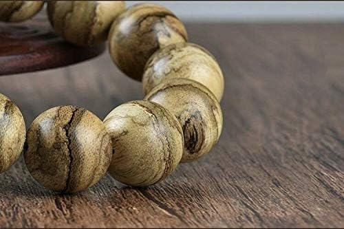 GLW Tarakan Genuine Natural Wild Agarwood Aloewood MALA Prayer Beads 16mm # 4705