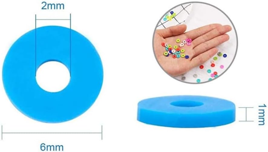 Polymer Clay Beads 24 Grid Soft Pottery Flakes Spacers Boxed Colored Discs Bohemian