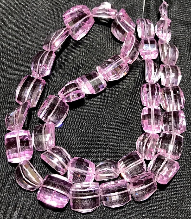 Natural Pink Spinel Nuggets Faceted Beads 10X15-13X18MM 21 inch Long String Jewelry Making Gemstone Beads for Necklace Bracelet