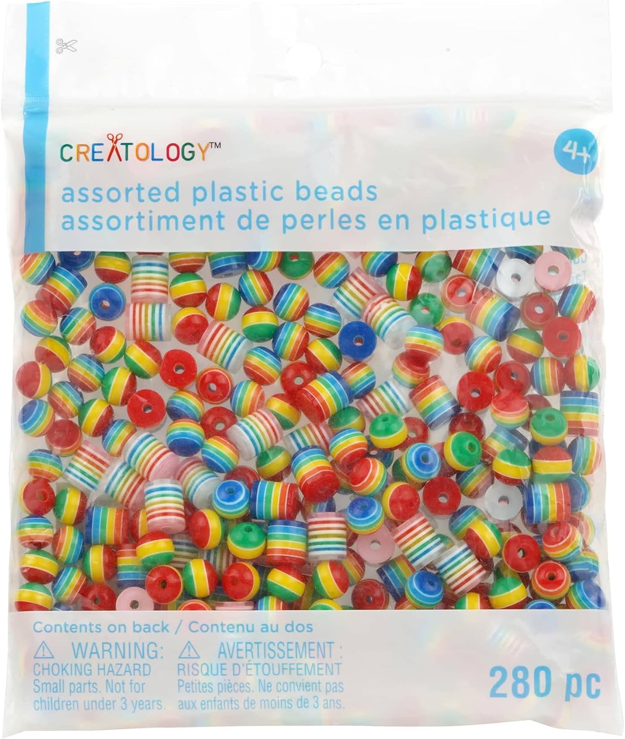 Creatology Mixed Rainbow Craft Beads, 12 Packs: 280 ct. (3,360 Total)