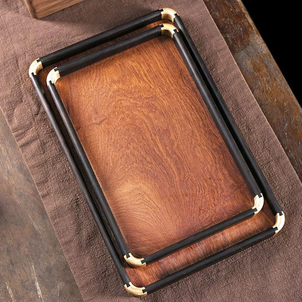 Tray Large Serving Tray, Tray with Handle, Rectangular Butler Tray for Breakfast in Bed, Coffee Table Decoration, Party Serving Trays(C,Small)