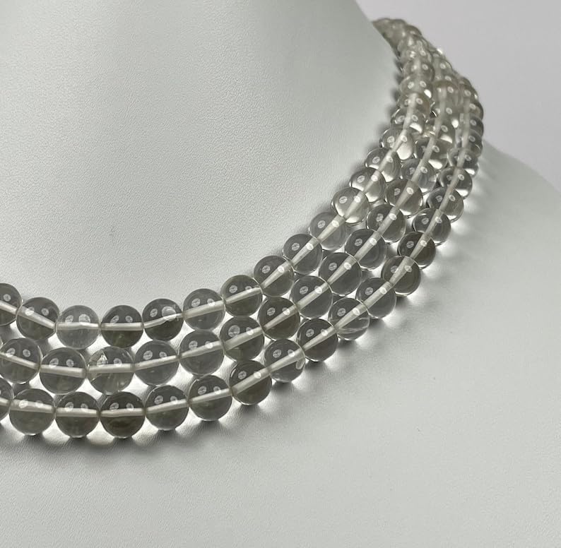 Natural Natural Crystal Clear Quartz rondella Smooth Beads 7.5-8mm 13 inch Long String Jewelry Making Gemstone Beads for Necklace Bracelet