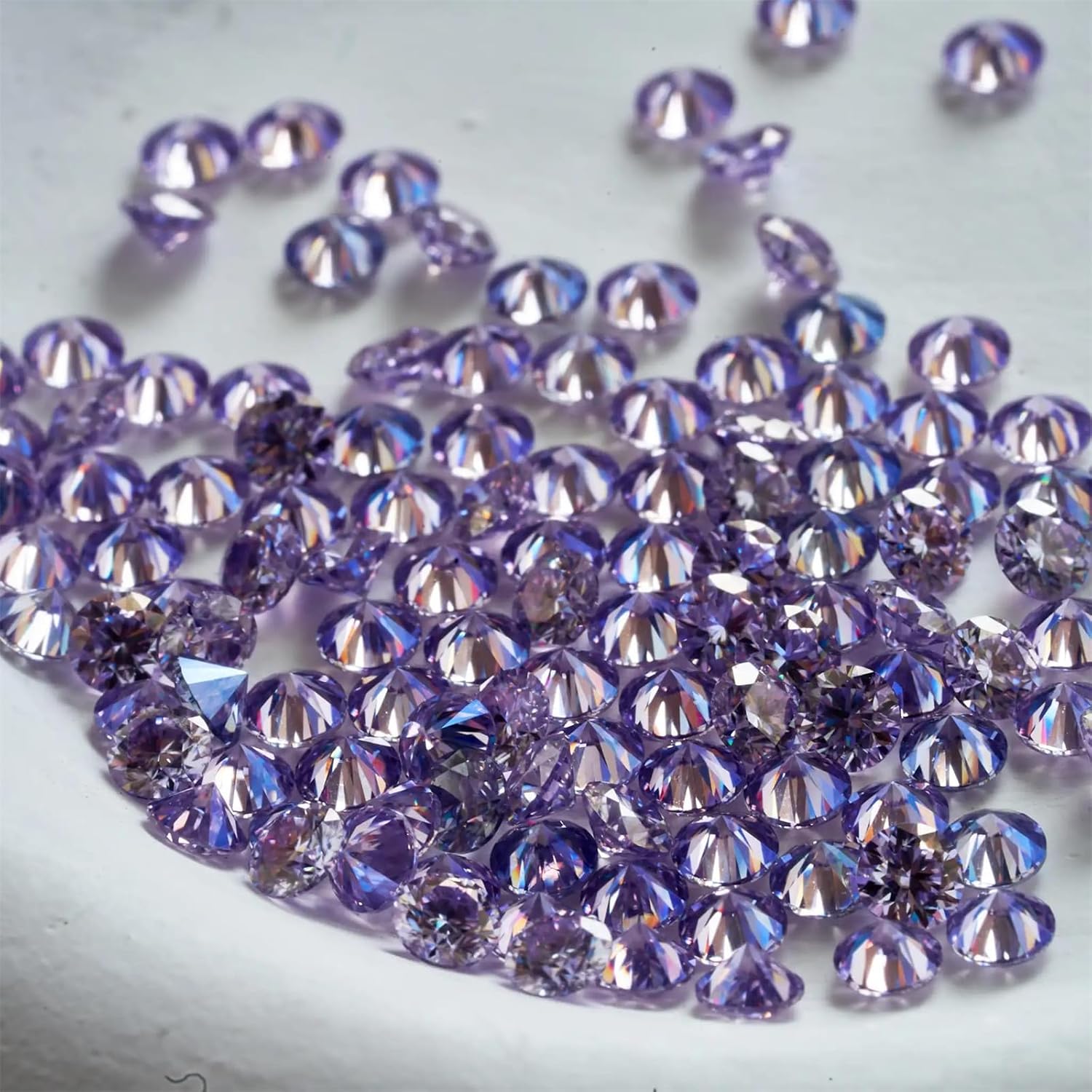 3.5Mm Round Color Gemstones Excellent Cut Set Pass Diamond Test