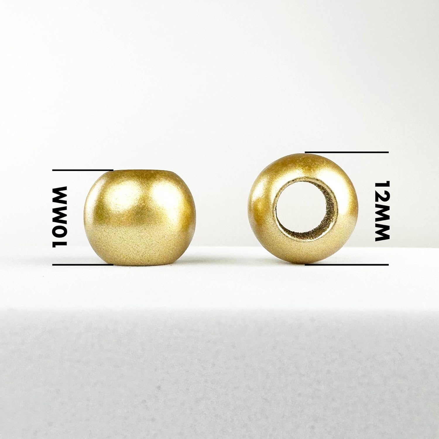 Multicolor Matte Metallic Acrylic Large Hole Beads 12mm with 5.7mm Hole, 2400 Count