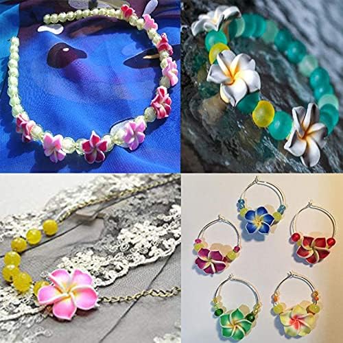 nt 200pcs Mixed Color Handmade Polymer Clay 3D Flower Plumeria Beads for Jewelry Making 12mm 15mm 20mm D118 (Item Diameter : 20x10mm)