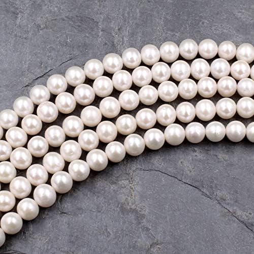 13 inch Strand of Natural gem Fresh Water Pearl, 10mm Round Smooth Beads for DIY Jewelry Making. | Beads_03823