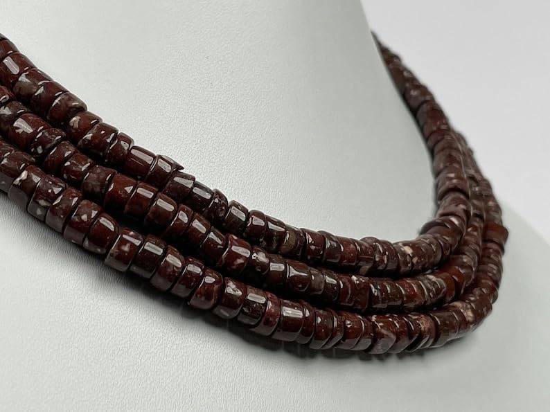Natural Natural Brown Chert tyre faceted Beads 6×3.5mm 18 inch long string jewelry making gemstone beads for necklace bracelet