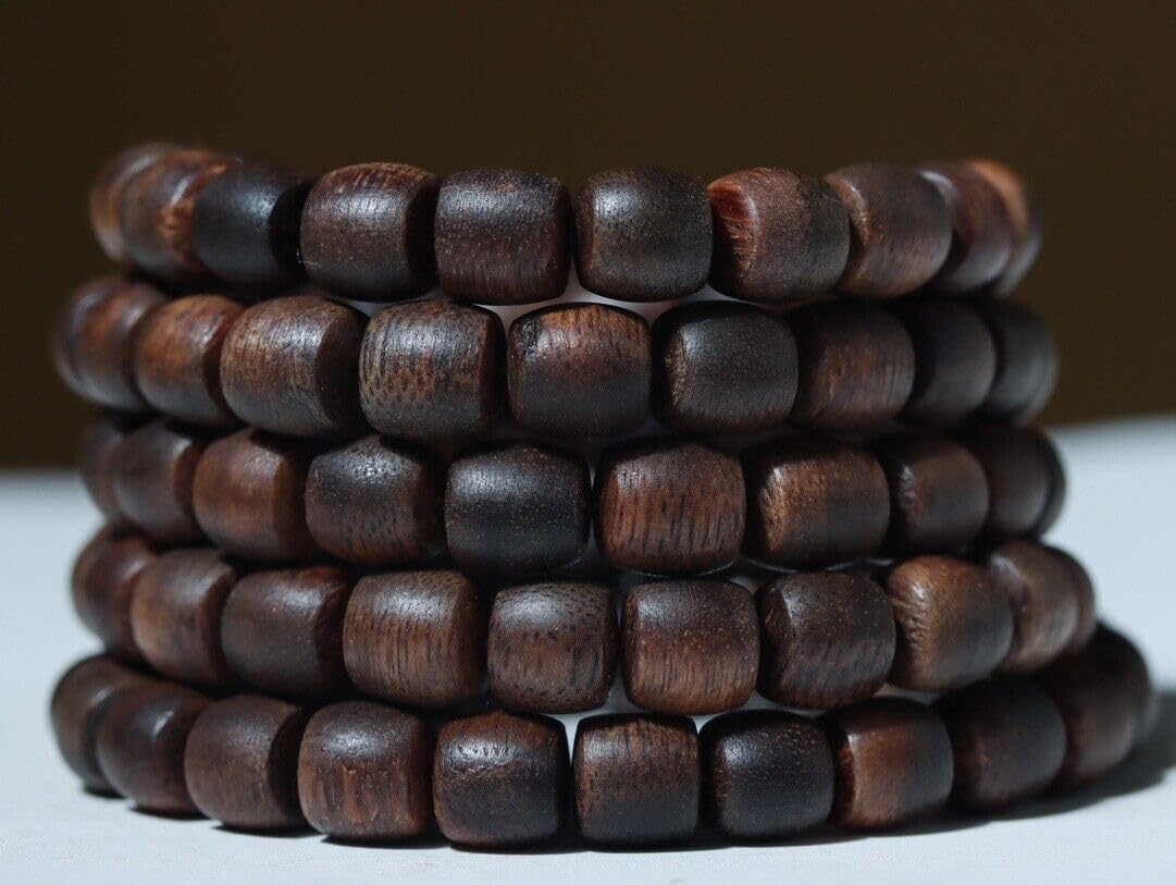 Agarwood 8mm×108pcs Fusen Red Earth Agarwood Skewers Buddha Beads Rosary Beads